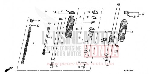 GABEL, VORNE CRF100FA de 2010